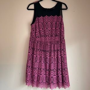 Forever21+ size 1x pink and black dress
